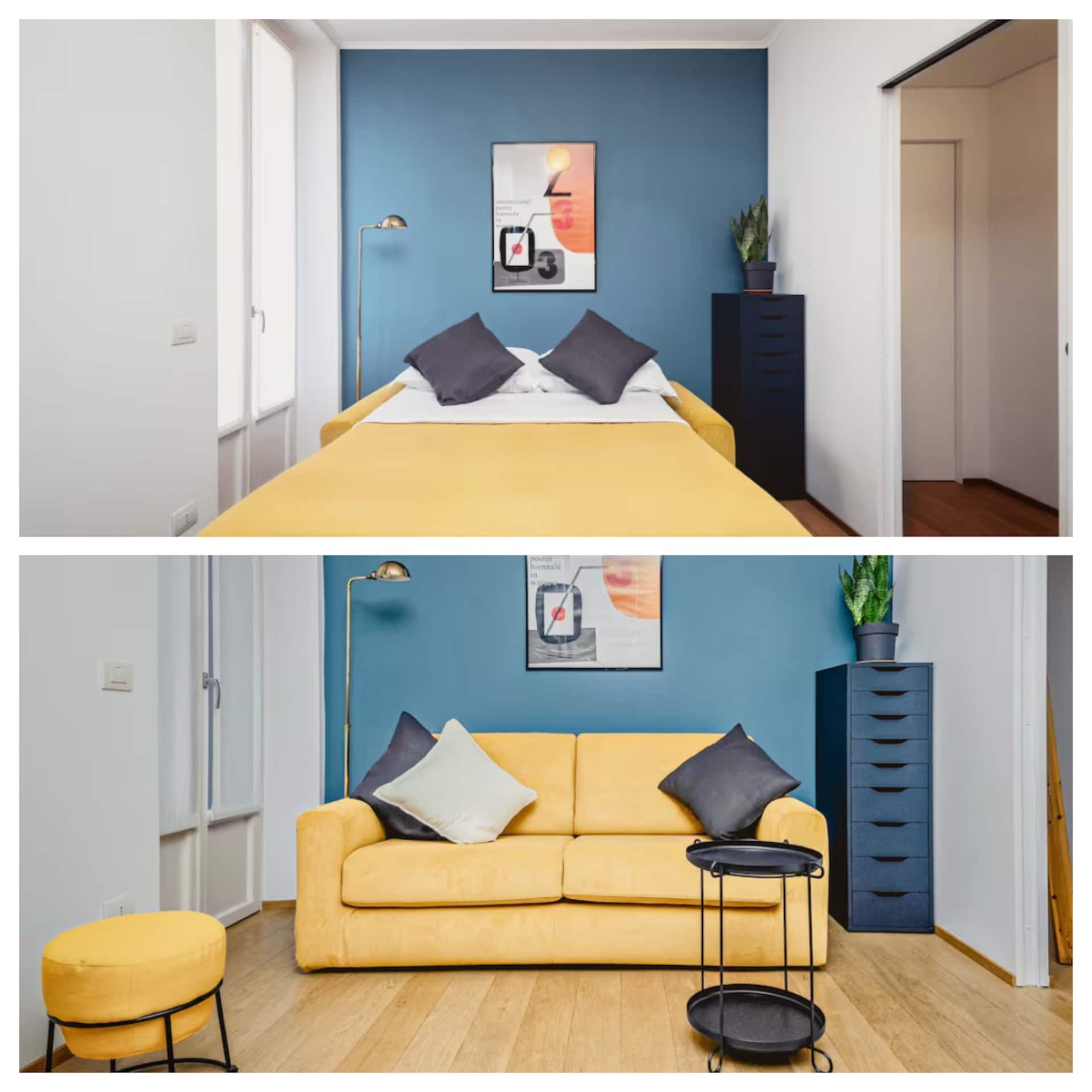 La nostra seconda camera da letto è configurabile in modalità soggiorno o camera da letto. Se viaggiate in due, per cortesia fateci sapere per tempo se preferite usufruire del secondo letto.